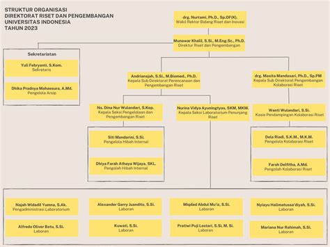 Struktur Organisasi Direktorat Riset Dan Pengembangan Ui