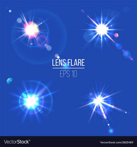 Lens Flare Royalty Free Vector Image Vectorstock