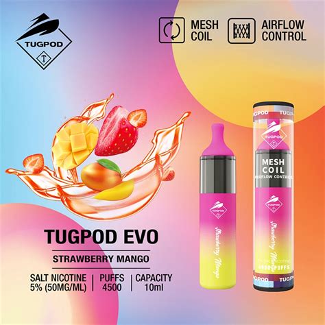 Tugpod EVO Disposable Vape Kit 4500 Puffs 10ml Vapesourcing