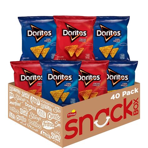 Doritos Favorites Nacho Cheese And Cool Ranch Variety Pack 40 Pack Est Date 07 16 2024 For