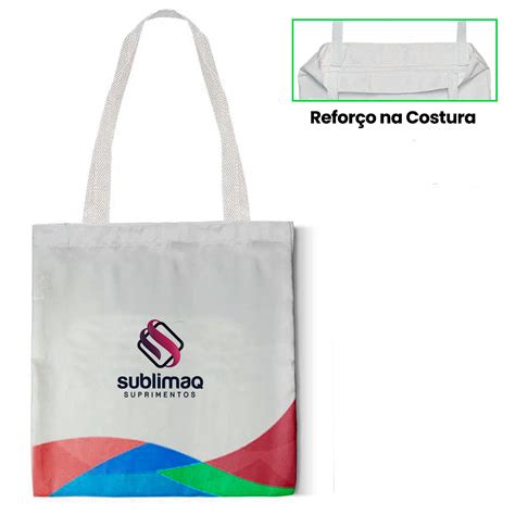 Sacola Ecobag em Poliester Branco para Sublimação 35x35