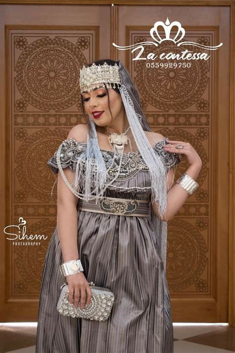 Traditional Dress Of Tlemcen Blouza Tlemcennia With Chedda El Jass