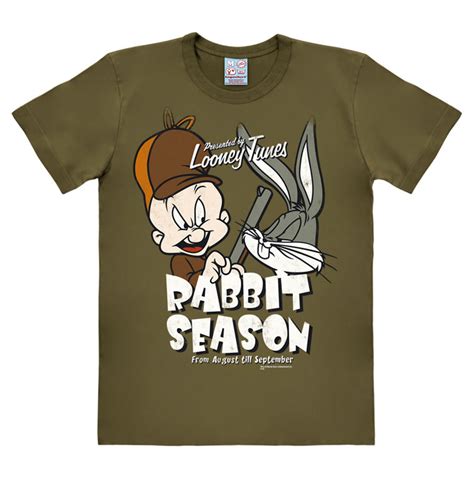 Elmer Fudd And Bugs Bunny Rabbit Season Looney Tunes Easyfit T