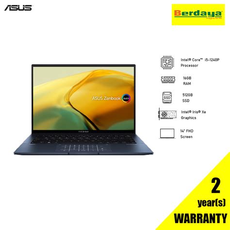 Asus Zenbook 14 Oled Ux3402z Akm207ws I5 1240p 16gb 512gb Ssd