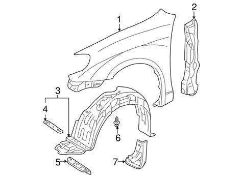 2003 2008 Toyota Corolla Fender Liner 53876 02090 OEM Parts Online