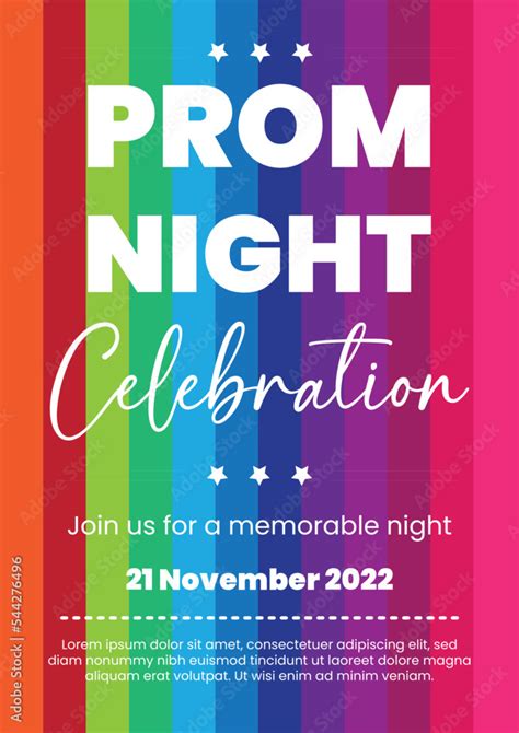 Prom night 2023 poster design Celebrate prom 2023 seniors Stock Vector ...