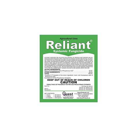 Buy Reliant Systemic Fungicide Agri Fosgarden Phos 1 Quart32oz Online At Lowest Price In