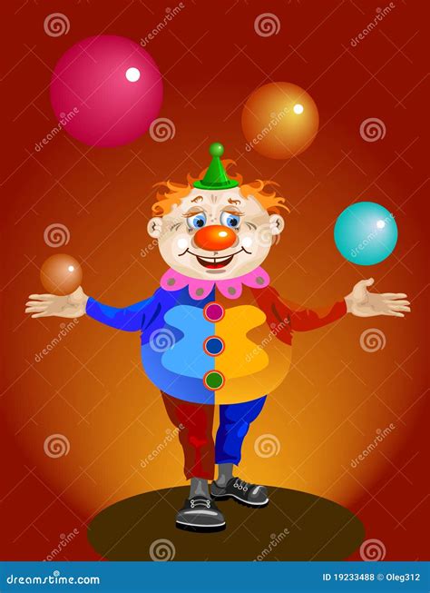 Funny Clown Stock Vector Illustration Of Circus Performance 19233488