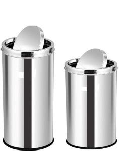 Mofna Stainless Steel Swing Dust Bin X Inch Liter And X