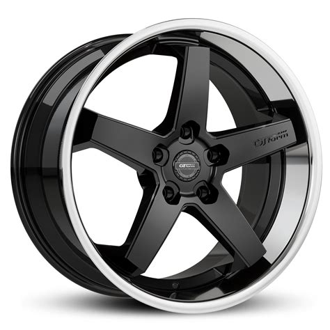 Gt Form Legacy Gloss Black With Chrome Lip 20x10 5x128 Wheel Only Wheel