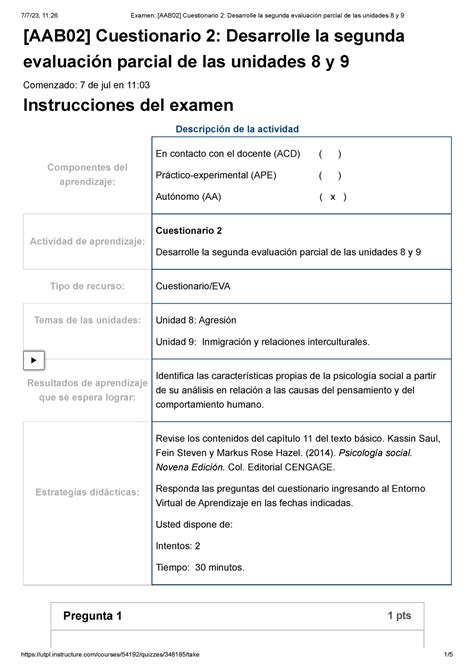 Cuestionario 2 Segundo Bimestre AAB02 Cuestionario 2 Desarrolle La