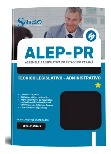 Apostila Completa Técnico Legislativo Administrativo Alep Pr 2024