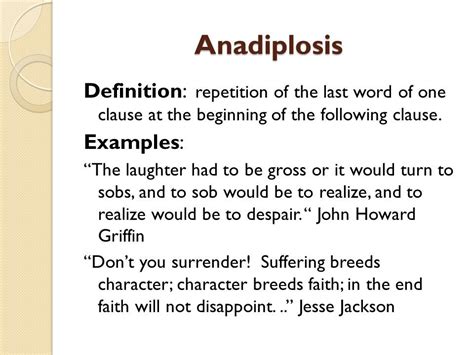 Anadiplosis | The last word, Words, Literary devices