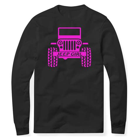 Jeep Girl Black Sweatshirt Four Wheel Covers