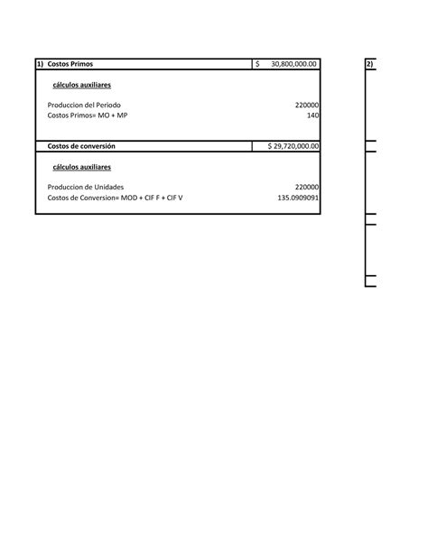 Contabilidad De Costos Tp Costos Primos Clculos