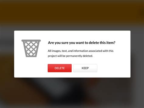 Delete Pop Up By Sam On Dribbble