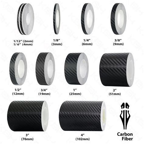 Carbon Fiber Black Roll Vinyl Pinstriping Pin Stripe Self Adhesive