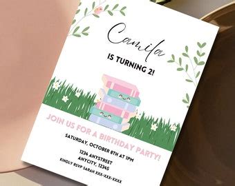 Storybook Themed Party Invitation Book Themed Birthday Invitation