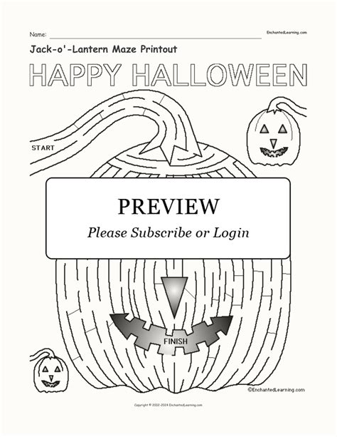 Jack O Lantern Maze Printout Enchanted Learning