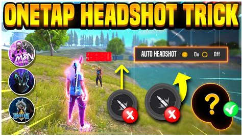 One Tap Headshot Secret Trick Free Fire 🔥 Desert Eagle And M1887 One