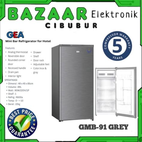 Jual KULKAS 1 PINTU GEA GMB 91 GREY GMB91 GREY MINI BAR REFRIGERATOR