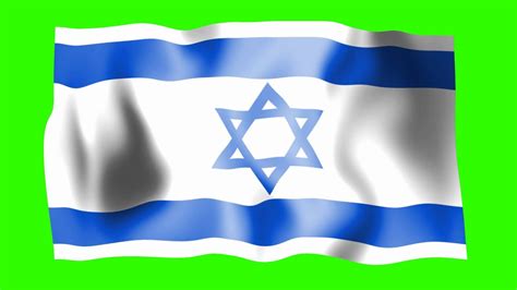 Israel Waving Flag Green Screen Animation Youtube