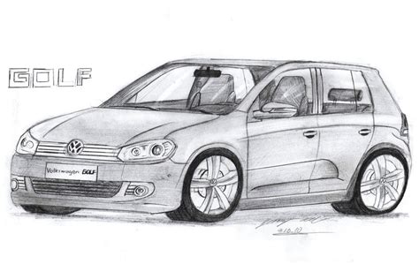 New Volkswagen Golf Drawing By Kia Motors On Deviantart