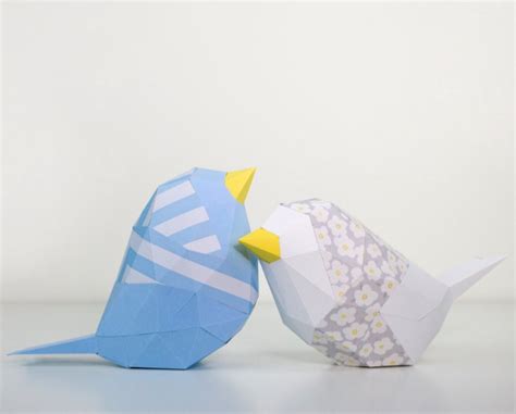 Bird Low Poly Papercraft Template KaBlackout Papercraft Templates