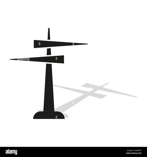 Minimalist airport tower design. Aviation control symbol. Air traffic ...