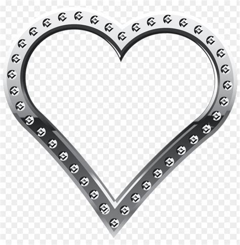 Free download | HD PNG heart border silver clipart png photo - 46232 ...