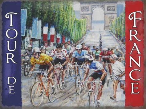 Grote Muurplaat Tour De France 30x40cm Bol