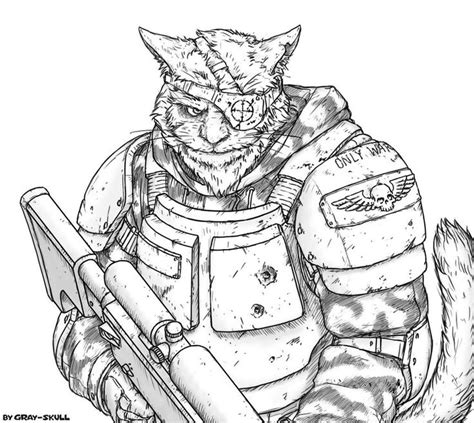 Felinid Abhuman Guardsman By Gray Skull Warhammer Warhammer 40k