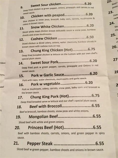 Menu At Chung King Express Gourmet Chinese Food Restaurant Fort Wayne