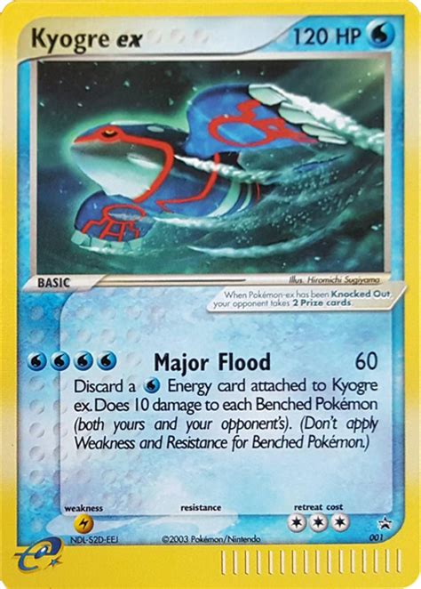 No Dot Code Kyogre Ex Nintendo Black Star English Promo Pokumon