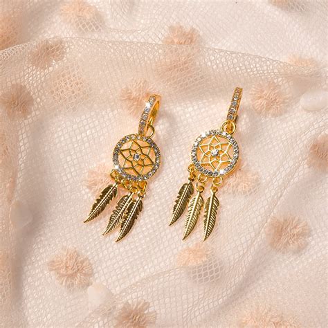 Dreamcatcher 14k Solid Gold Earrings – Red Hearts Jewelry