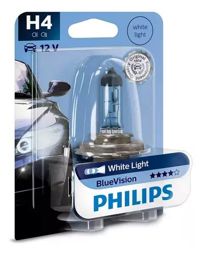 Ampolleta H4 60 55w 12v Luz Blanca Bluevision Philips Cuotas sin interés