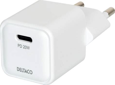 Deltaco Usb C V Goplader Pd W Hvid P Lager Klar Til Levering Pris