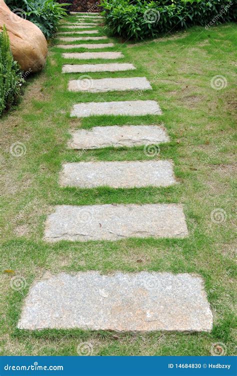 Curve Stone Path In Garden Stock Photo Image Of Footpath 14684830