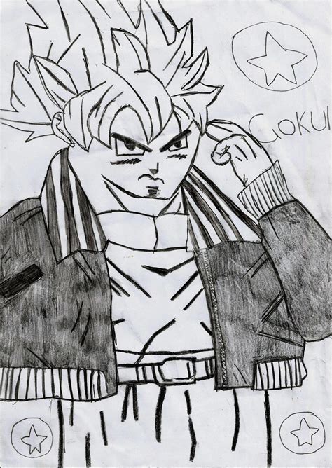 Goku in black and white by magymagy on DeviantArt