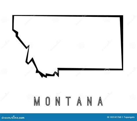 Map Of Montana Cartoon Vector Cartoondealer