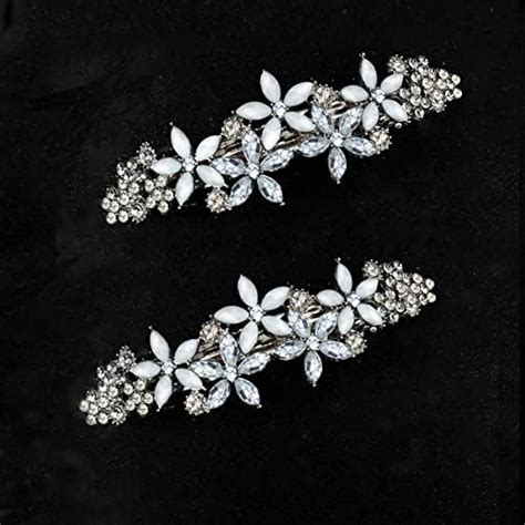 Amazon Crystal Hair Clips Large Sparkle Rhinestone Flower Design