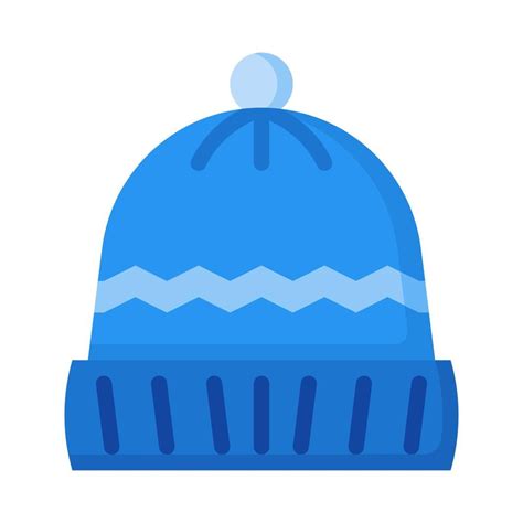 Beanie Hat Icon In Flat Style Vector Winter Clothes Icon Winter Hat