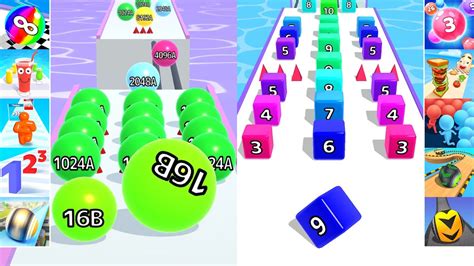 Satisfying Video Mobile Games Ball Run 2048 Infinity Vs Marble Run 3d Gameplay Walkthrough