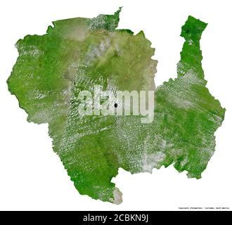 Shape Of Sipaliwini District Of Suriname With Its Capital Isolated On