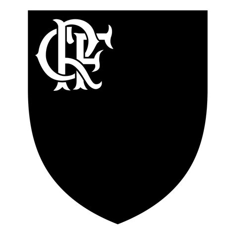 Clube De Regatas Flamengo Do Rio De Janeiro Rj Logo Black And White