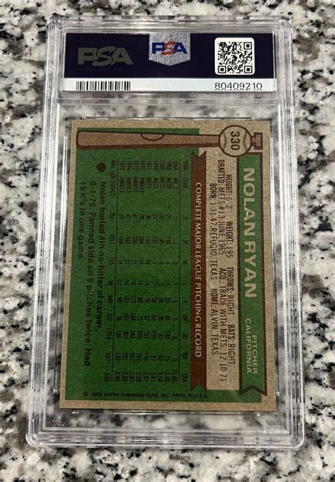 1976 Topps Nolan Ryan 330 PSA AUTHENTIC EBay