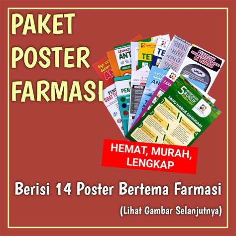 Jual Termurah Paket Poster Farmasi Poster Antibiotik Apotek