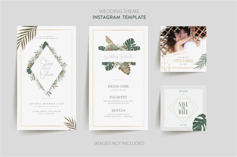 Premium Vector Instagram Stories Template For Wedding Invitation Card