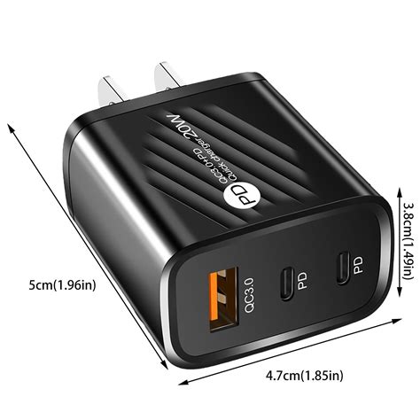 New Upgrade 20w Usb C Fast Charger 2 Port Pd Powered Charger Wall