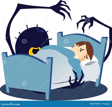 Monster under the bed stock illustration. Illustration of silhouette ...